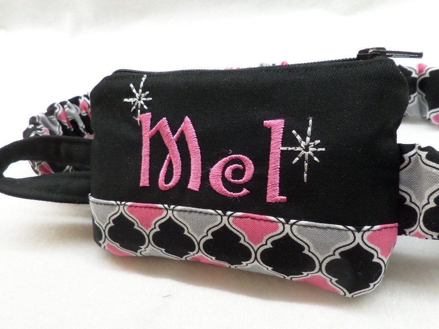 Personalized Insulin Pump Pouch Moroccan with Sparkle Charm