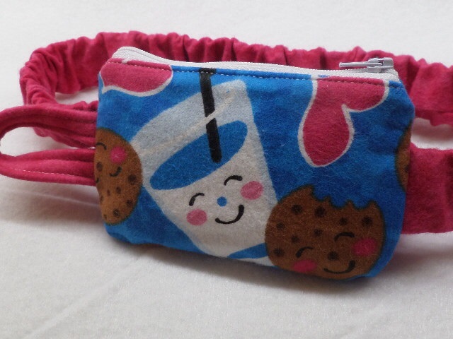 Cookies n Milk Bedtime Insulin Pump Pouch Case in Flannel - Click Image to Close