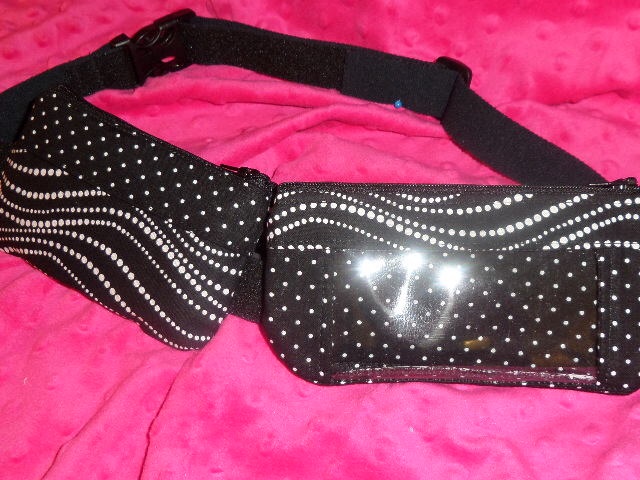 Pin Dots on Black Insulin Pump Pouch optional Window & Add On - Click Image to Close