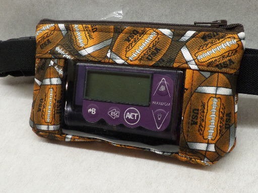Football Insulin Pump Pouch with Window for Sports - Click Image to Close