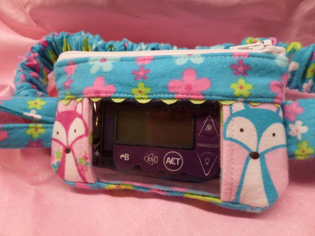 Foxy Floral Window Insulin Pump Pouch For Girls - Click Image to Close