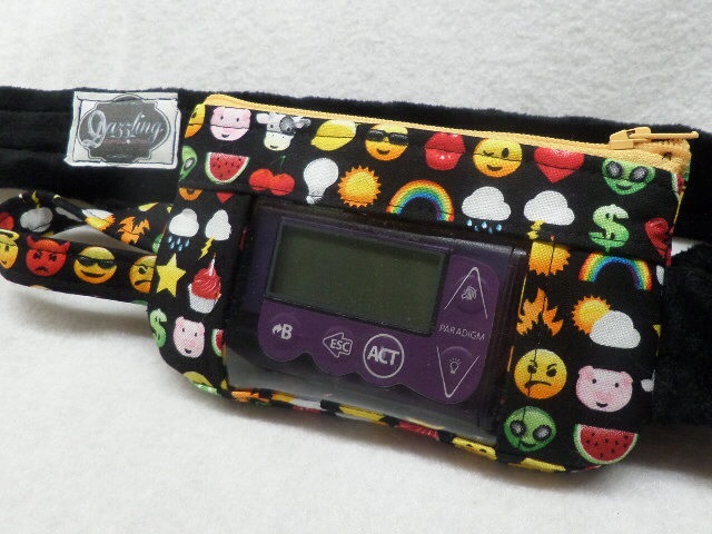 Emotion Icons Insulin Pump Pouch Case with Window