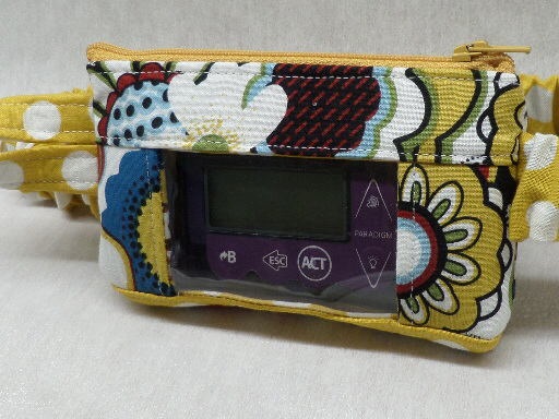 Jasmine Funky Floral Insulin Pump Case with Optional Window - Click Image to Close
