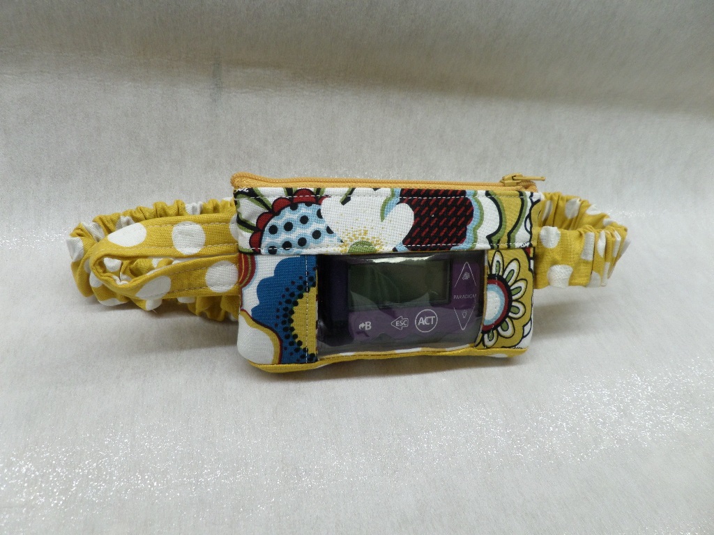 Jasmine Funky Floral Insulin Pump Case with Optional Window - Click Image to Close
