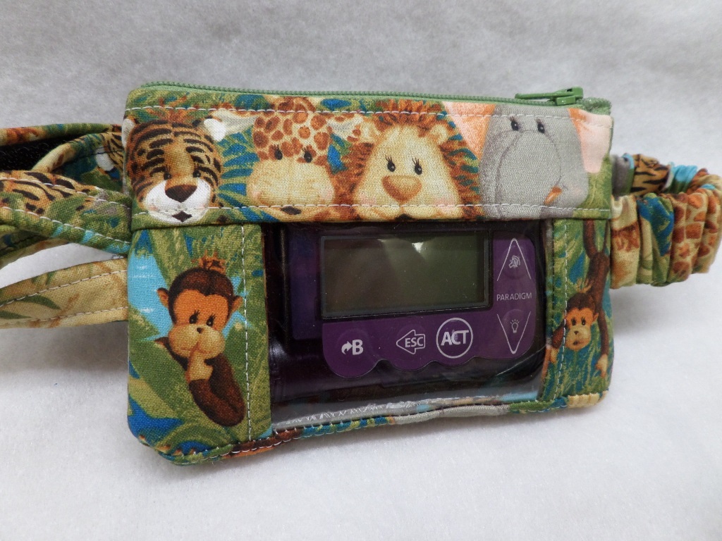 Baby Jungle Animals Window Insulin Pump Pouch - Click Image to Close