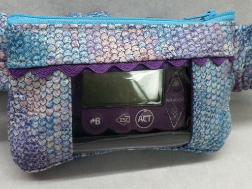 Mermaid Scales Silver Shimmer Insulin Pump Pouch