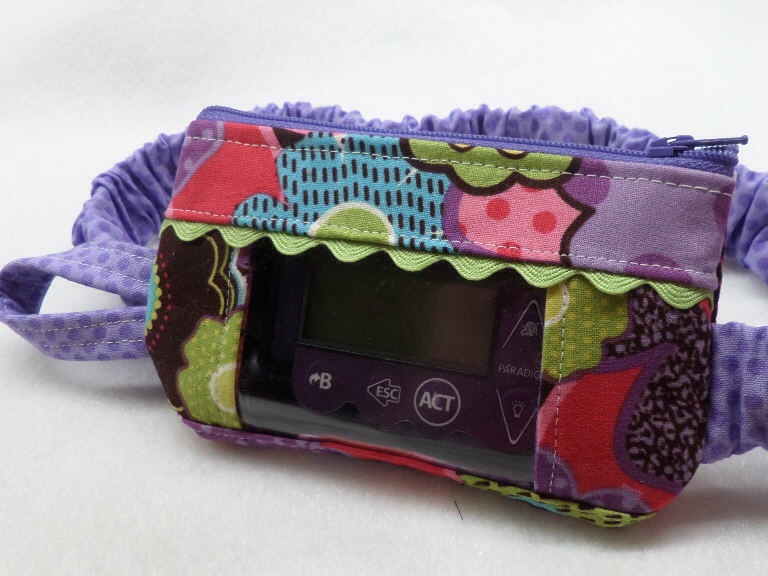 Funky Floral Window Insulin Pump Pouch