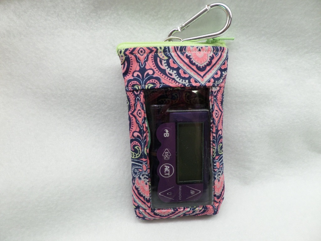 Vertical Insulin Pump Pouch Choice of Fabrics - Click Image to Close