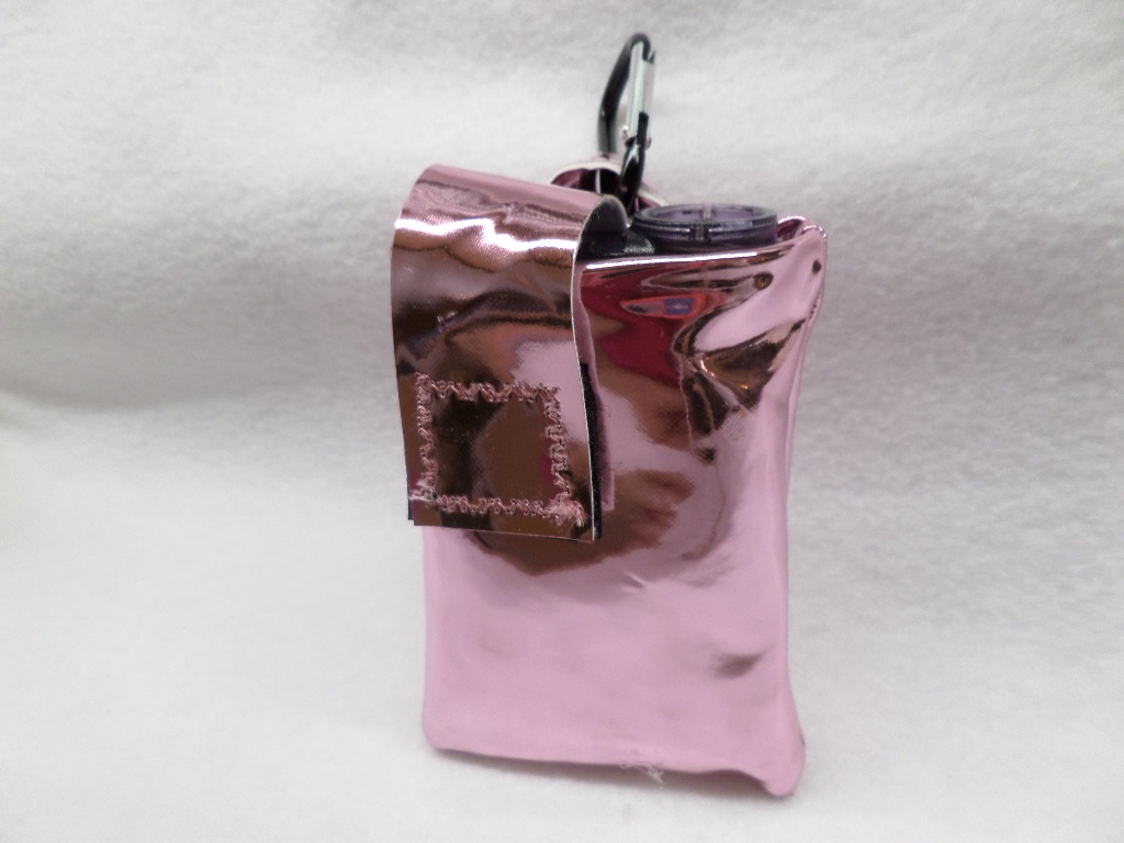 Metallic Pink Faux Leather Vertical Insulin Pump Pouch